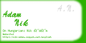 adam nik business card